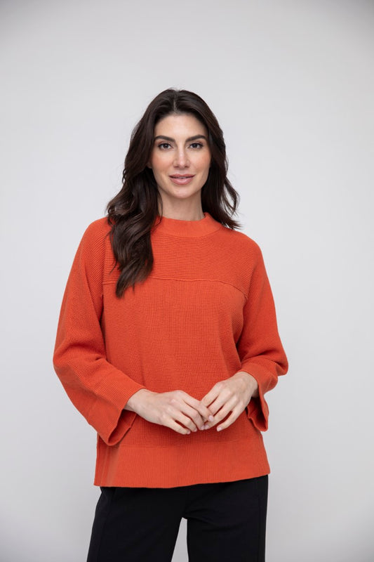 LIV BY HABITAT FUNNEL NECK TOP  - ORANGE - 370056SUN