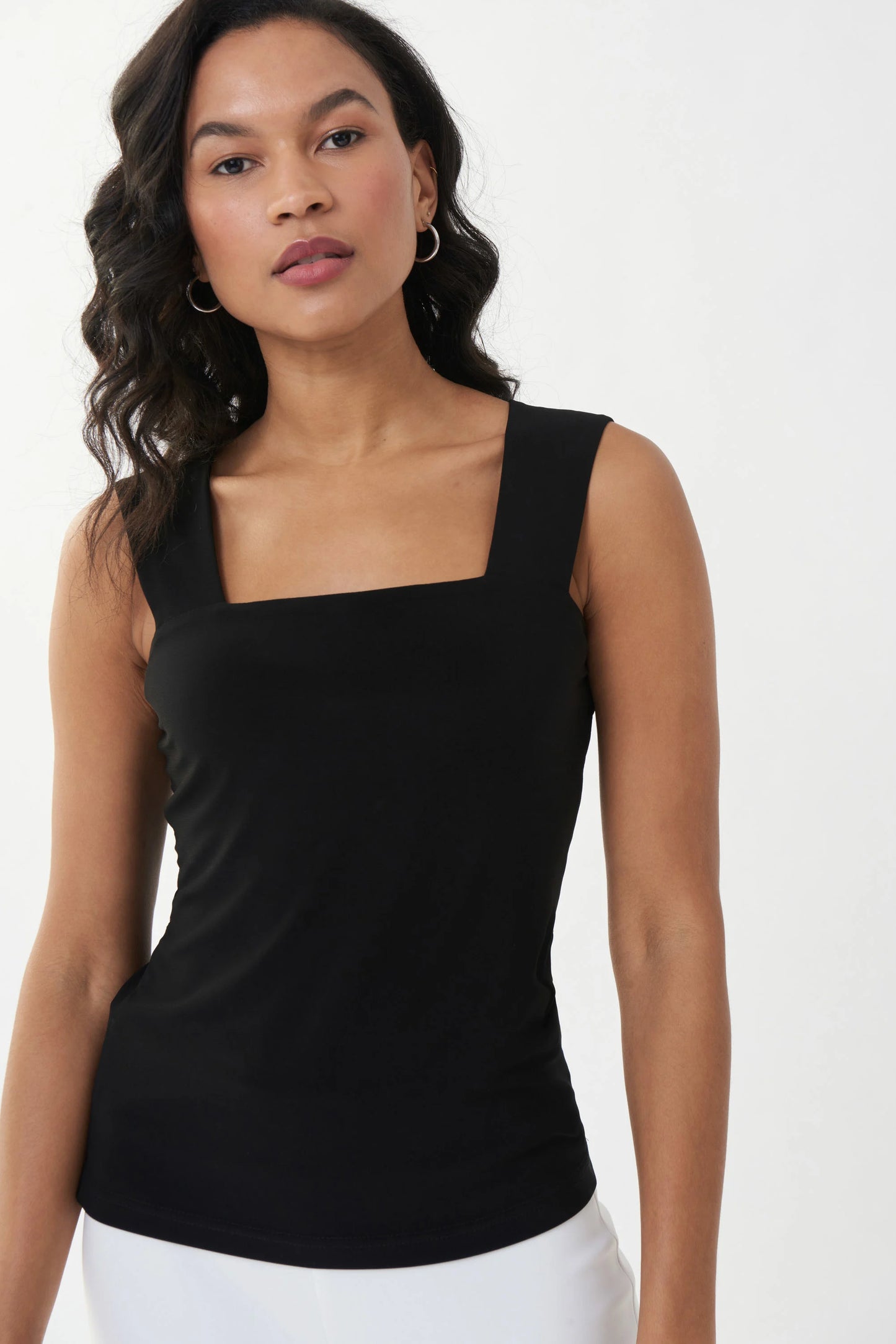 JOSEPH RIBKOFF CLASSIC SQUARE-NECK CAMISOLE - BLACK