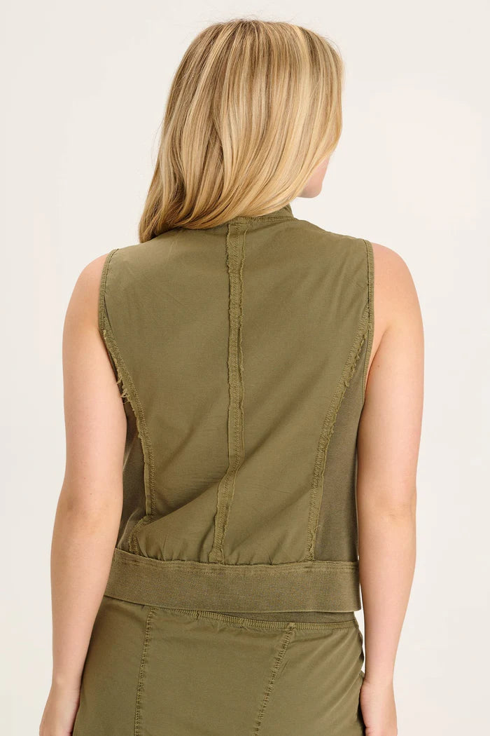 XCVI GRINDELLE VEST - OLIVE GREEN