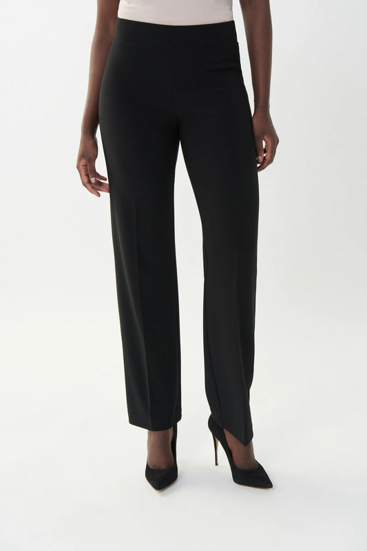 JOSEPH RIBKOFF CLASSIC WIDE-LEG PANT - BLACK