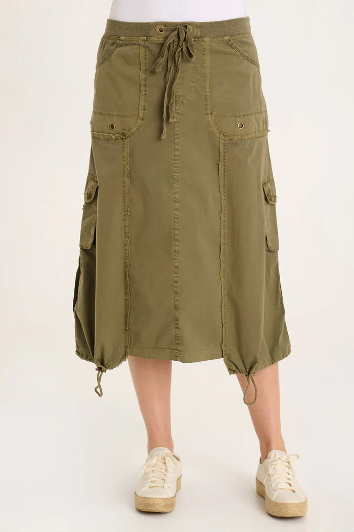 XCVI CASTALINA SKIRT - OLIVE GREEN