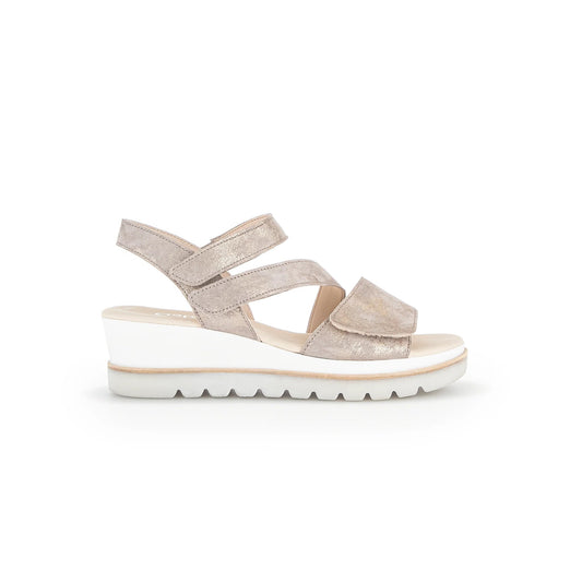 GABOR QUARTER-STRAP SANDAL - METALLIC