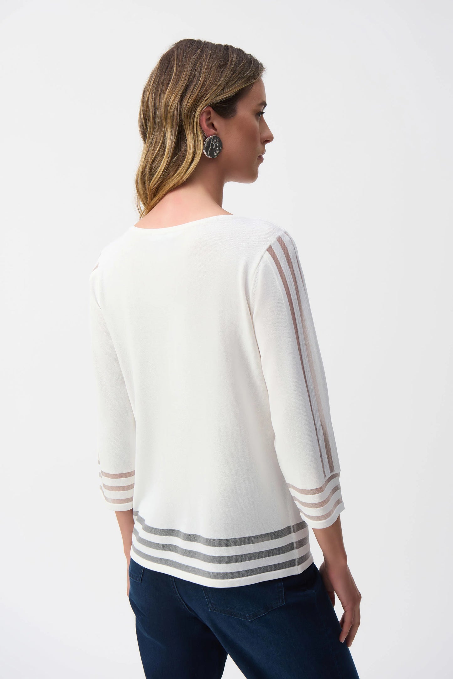 JOSEPH RIBKOFF SWEATER KNIT PULLOVER - VANILLA