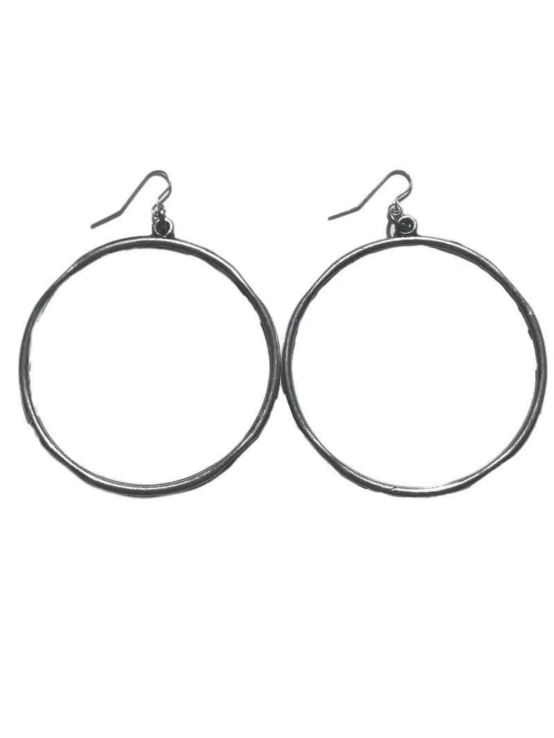 LJ SONDER BOHO LARGE HOOP - SILVER - BOHOSIL