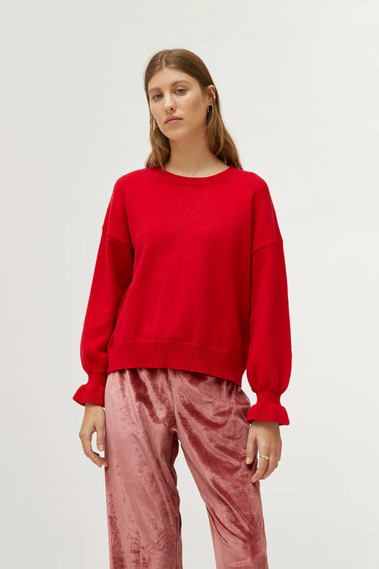 COMPANIA FANTASTICA SWEATER WITH SLEEVE DETAIL