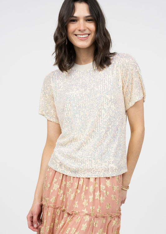 IVY JANE CHAMAGNE SPARKLE TEE