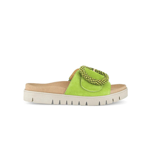 GABOR SLIDE W/ BUCKLE - GREEN