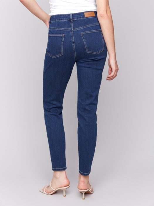 CHARLIE B CARINE SKINNY 5-POCKET JEAN - INDIGO