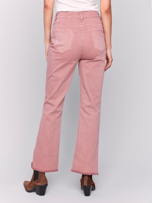 *SALE* CHARLIE B FRONT TULIP HEM PANT - PINK - C5556618A407