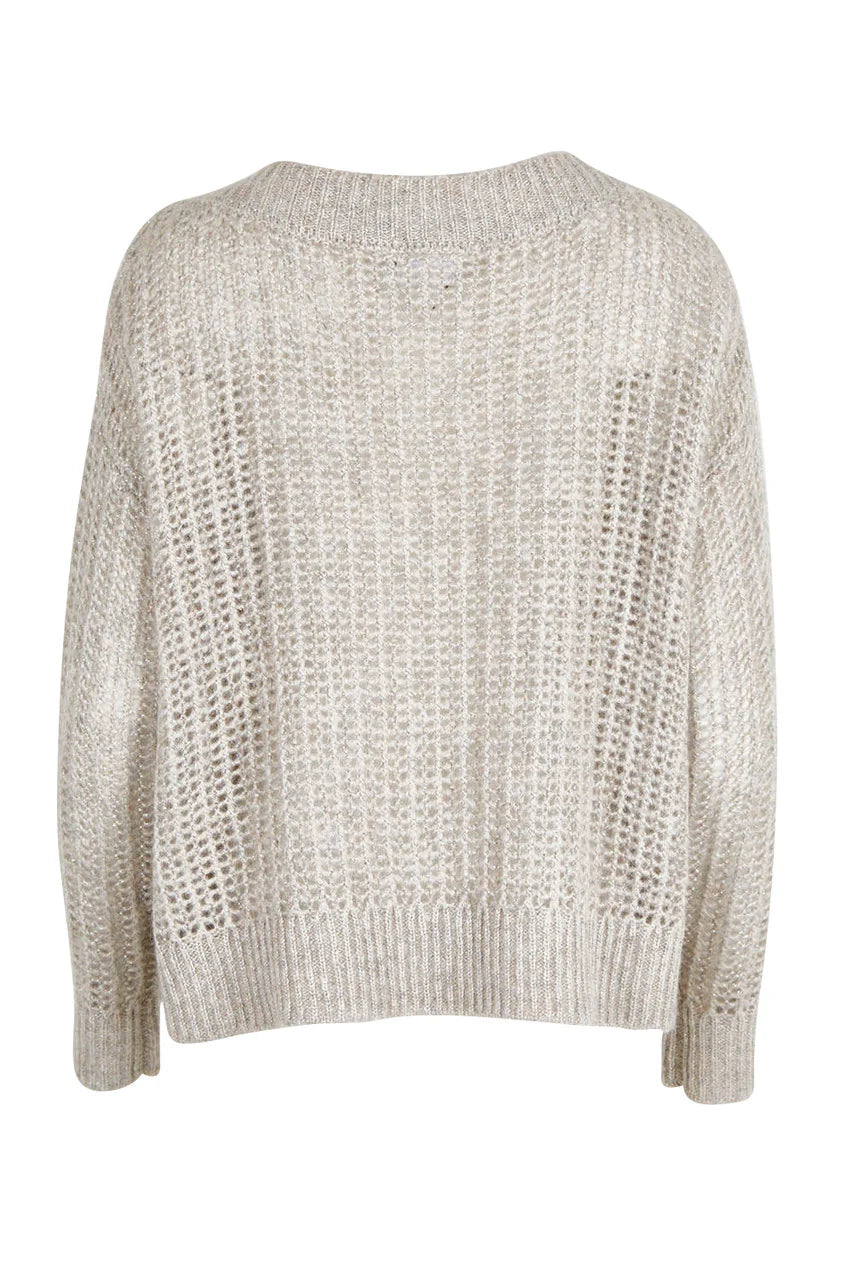 FOIL TWINKLE TIME SWEATER - CHAMPAGNE - 7585CHAM