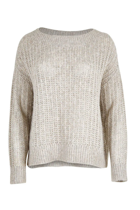 FOIL TWINKLE TIME SWEATER - CHAMPAGNE - 7585CHAM