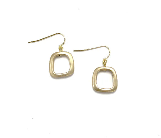 SEA LILY GOLD SQUARE EARRING