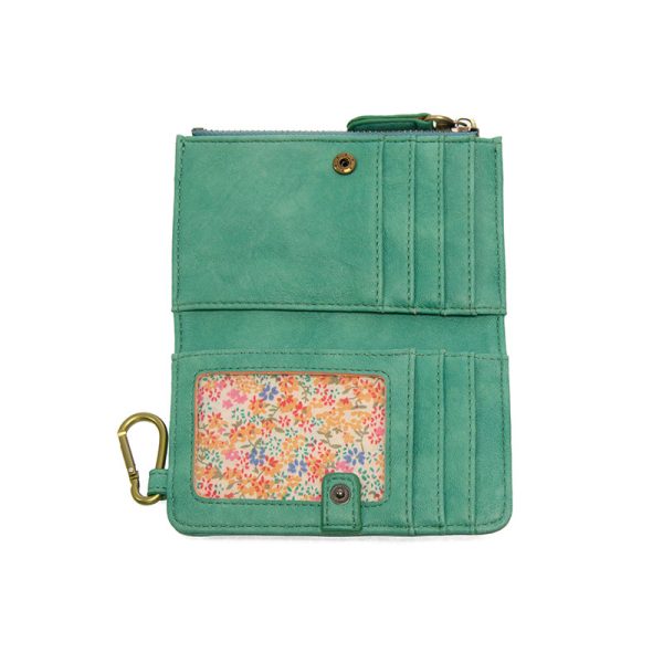 JOY ACCESSORIES BOBBIE BIFOLD WALLET - TURQUOISE