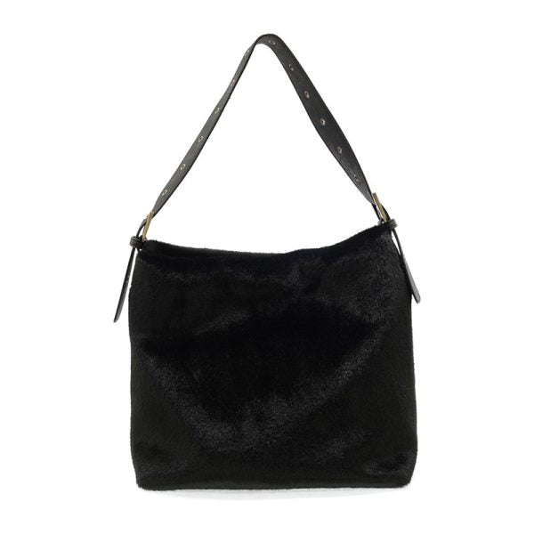 JOY ACCESSORIES TERESA FAUX FUR HOBO - BLACK - L825700