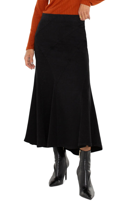 *LIMITED TIME ONLY* PULL-ON SEAMED MERMAID BLACK SKIRT