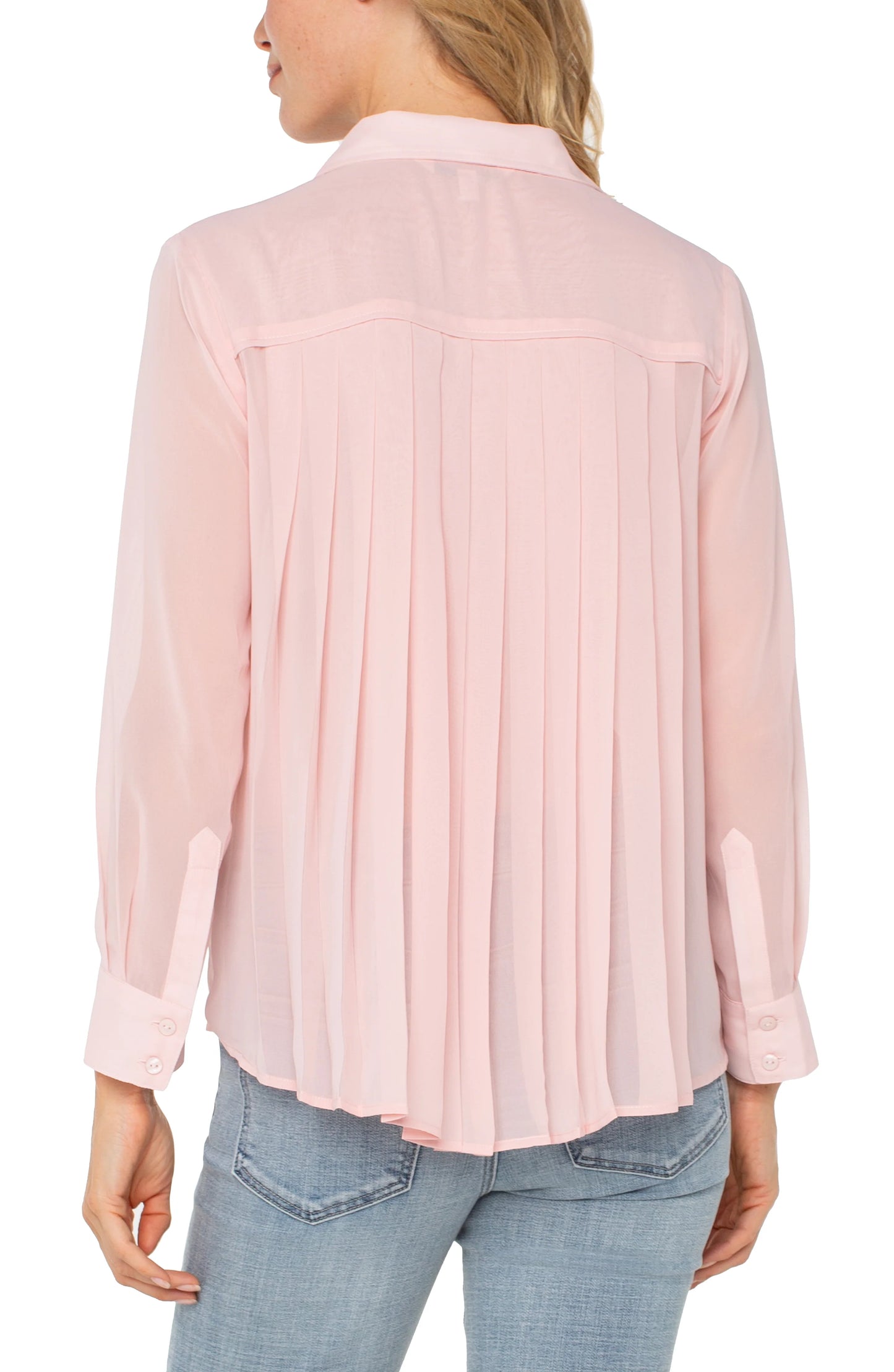 LIVERPOOL CHIFFON BLOUSE - PINK