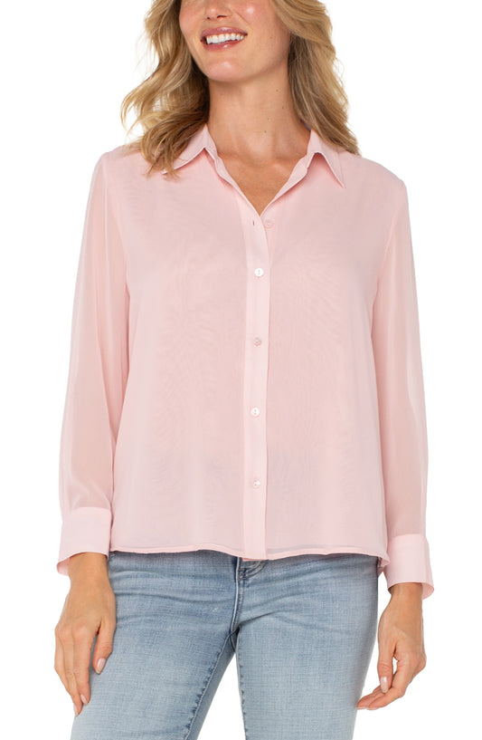 LIVERPOOL CHIFFON BLOUSE - PINK