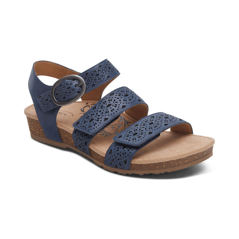 AETREX LILLY ADJUSTIBLE SANDAL - NAVY