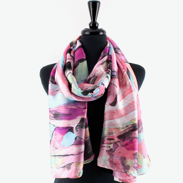 PRETTY PERSUASIONS ESSENCE SCARF - PINK MULTI