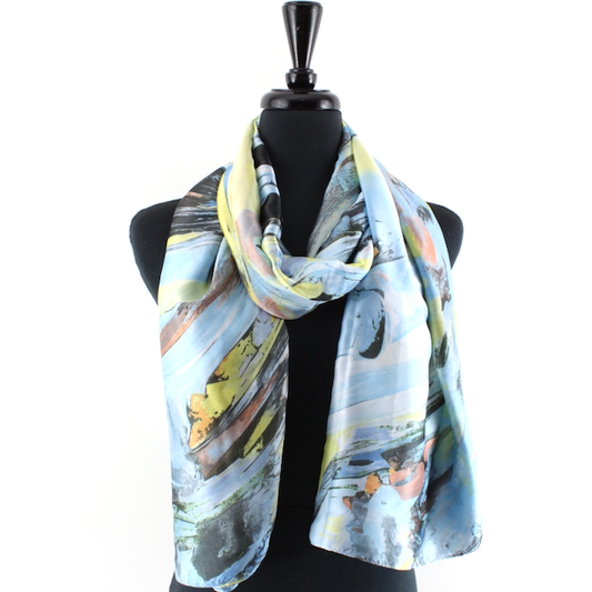 PRETTY PERSUASIONS ESSENCE SCARF - BLUE MULTI