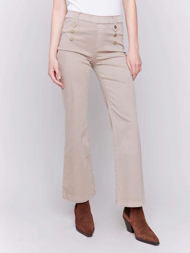 CHARLIE B PULL-ON FLARE LEG PANT