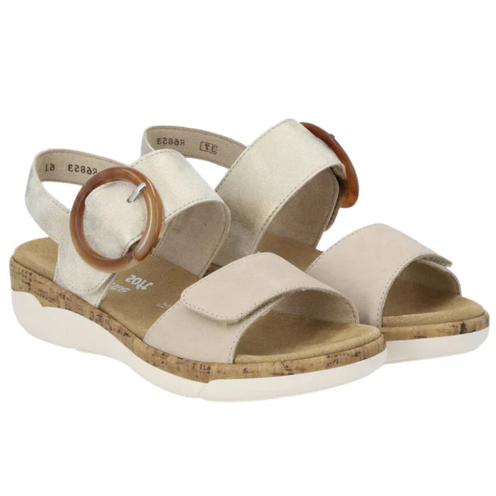 RIEKER SANDALS R685361 - BEIGE MULTI