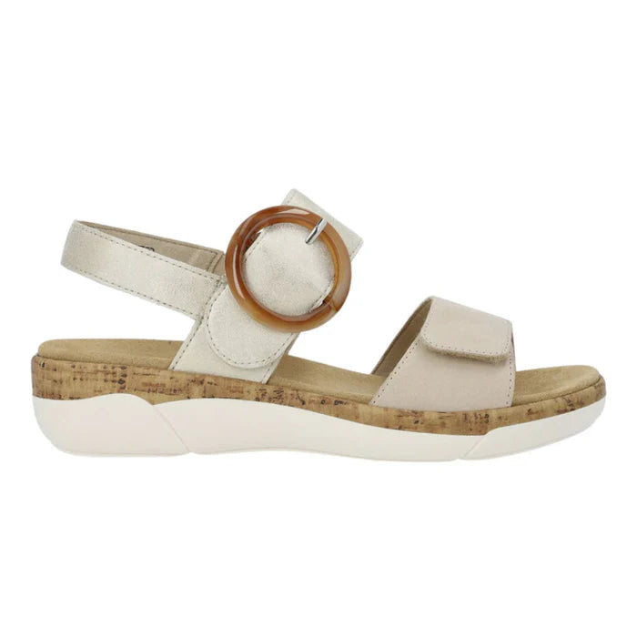 RIEKER SANDALS R685361 - BEIGE MULTI