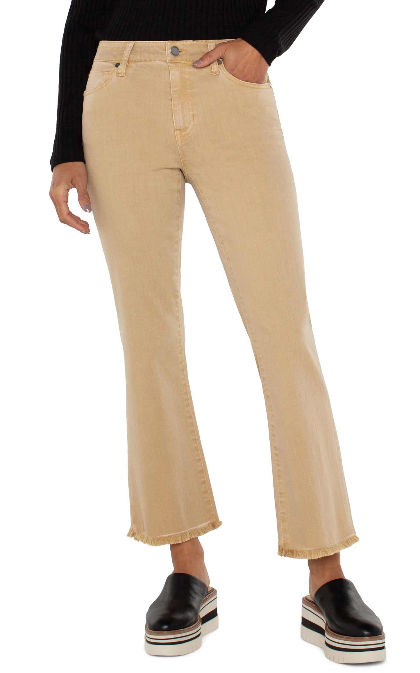 LIVERPOOL HANNAH CROPPED PANT - HAYSEED TAN - LM7173WFHY7