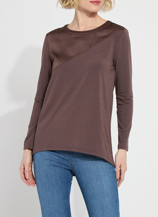 LYSSE LEIA TOP - DARK MOCHA - 34192331