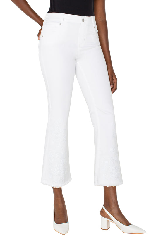 LIVERPOOL GIA GLIDER CROPPED FLARE - WHITE