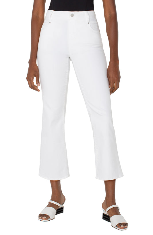 LIVERPOOL GIA GLIDER CROP FLARE - WHITE