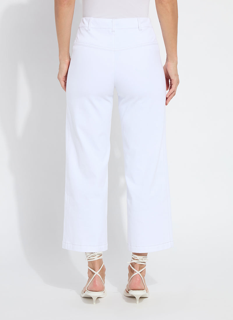 LYSSE LAYTON WIDE LEG CROP PANT - WHITE